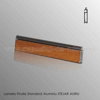Lamele finale rulouri exterioare aluminiu standard stejar auriu